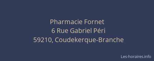 Pharmacie Fornet