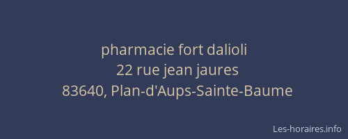 pharmacie fort dalioli