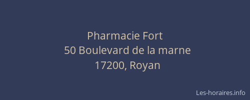 Pharmacie Fort