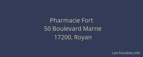 Pharmacie Fort
