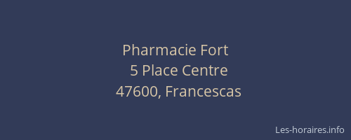 Pharmacie Fort