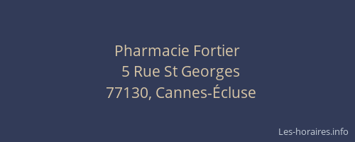 Pharmacie Fortier