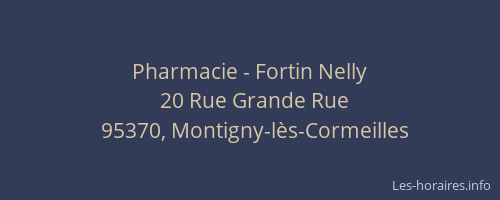 Pharmacie - Fortin Nelly