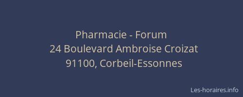 Pharmacie - Forum