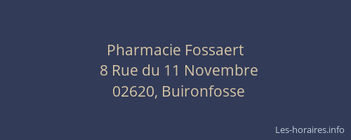 Pharmacie Fossaert