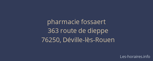 pharmacie fossaert