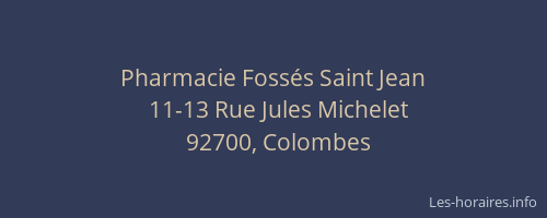 Pharmacie Fossés Saint Jean
