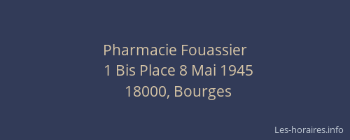 Pharmacie Fouassier