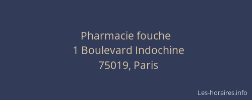 Pharmacie fouche
