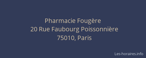 Pharmacie Fougère