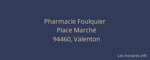 Pharmacie Foulquier