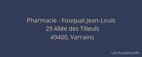 Pharmacie - Fouquat Jean-Louis
