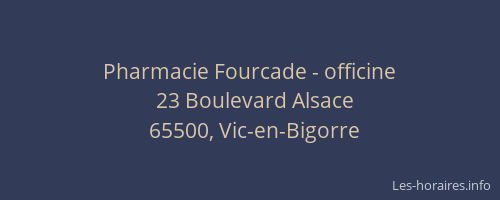 Pharmacie Fourcade - officine