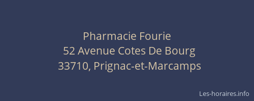 Pharmacie Fourie