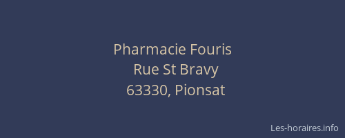 Pharmacie Fouris