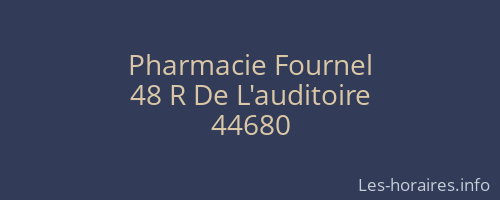Pharmacie Fournel