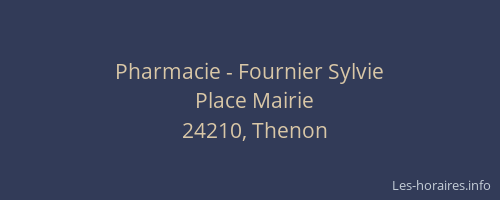 Pharmacie - Fournier Sylvie