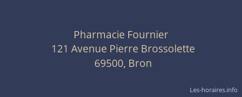 Pharmacie Fournier