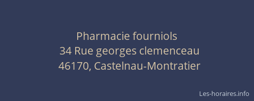 Pharmacie fourniols