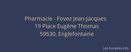 Pharmacie - Fovez Jean-Jacques