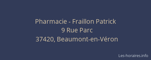 Pharmacie - Fraillon Patrick