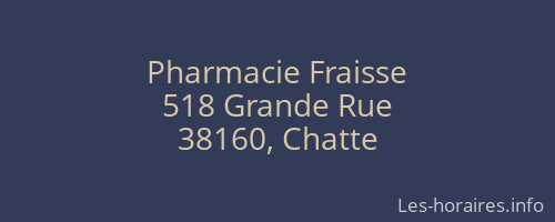 Pharmacie Fraisse