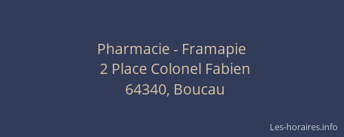 Pharmacie - Framapie