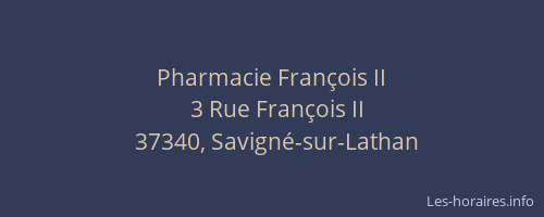 Pharmacie Fran&ccedil;ois II