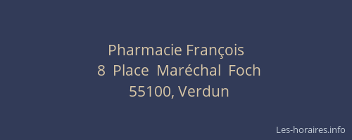 Pharmacie Fran&ccedil;ois