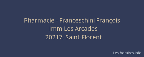 Pharmacie - Franceschini François