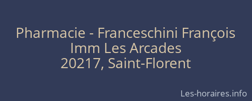 Pharmacie - Franceschini François