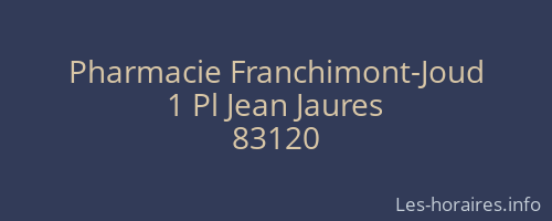 Pharmacie Franchimont-Joud