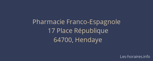 Pharmacie Franco-Espagnole