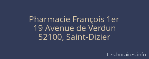 Pharmacie François 1er