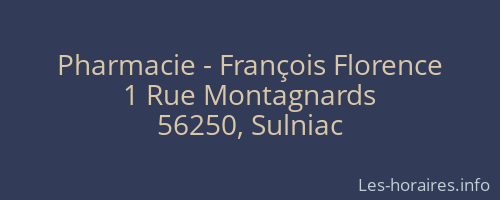 Pharmacie - François Florence