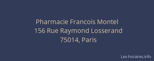 Pharmacie Francois Montel