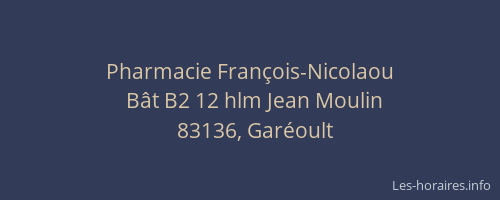 Pharmacie François-Nicolaou
