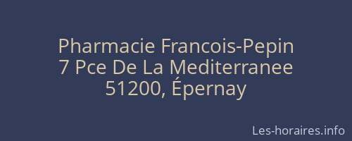Pharmacie Francois-Pepin