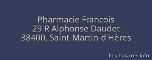 Pharmacie Francois