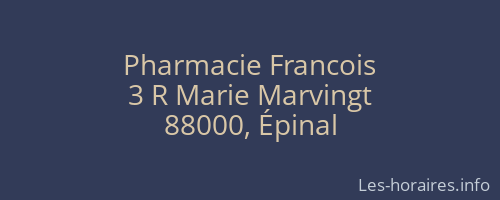 Pharmacie Francois