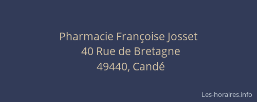Pharmacie Françoise Josset