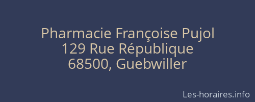 Pharmacie Françoise Pujol