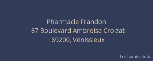 Pharmacie Frandon