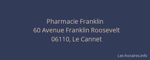 Pharmacie Franklin