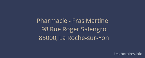 Pharmacie - Fras Martine