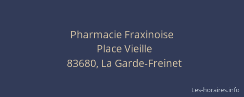 Pharmacie Fraxinoise