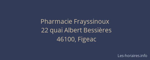 Pharmacie Frayssinoux
