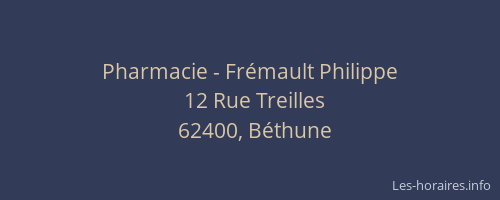 Pharmacie - Frémault Philippe