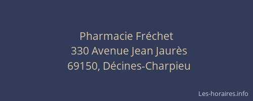 Pharmacie Fréchet