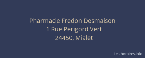Pharmacie Fredon Desmaison